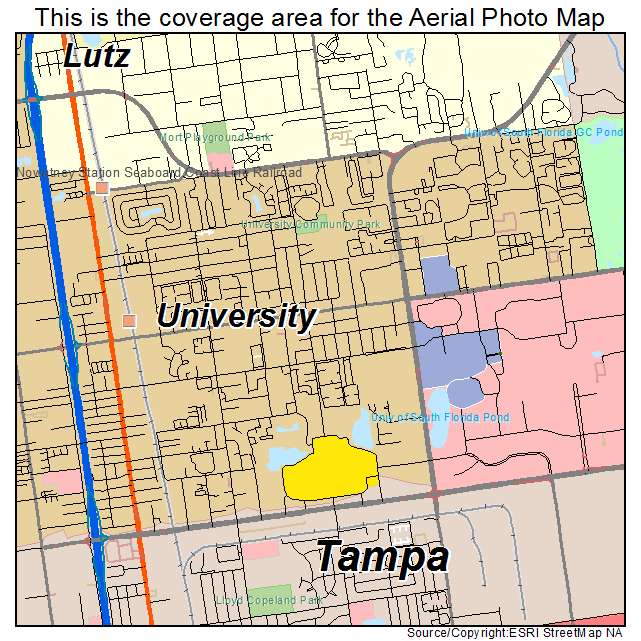 University, FL location map 