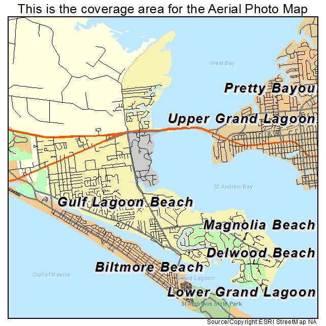 Upper Grand Lagoon, FL location map 