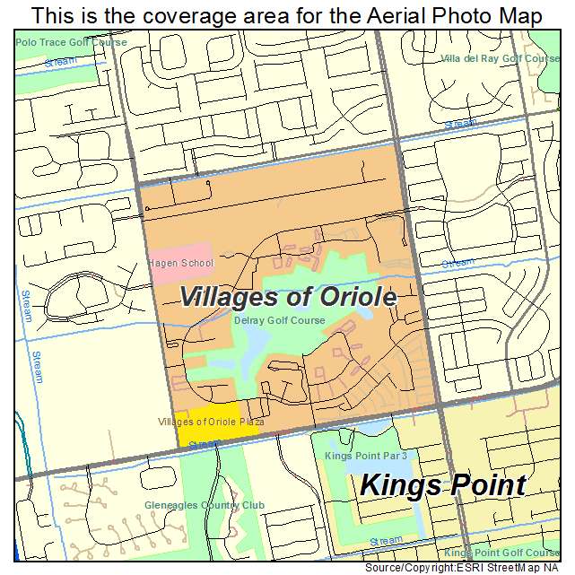 Villages of Oriole, FL location map 