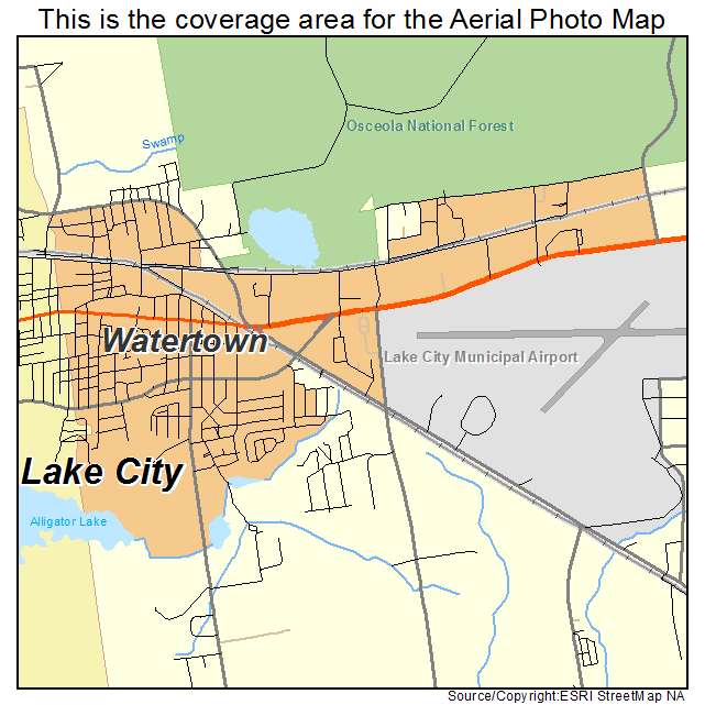 Watertown, FL location map 