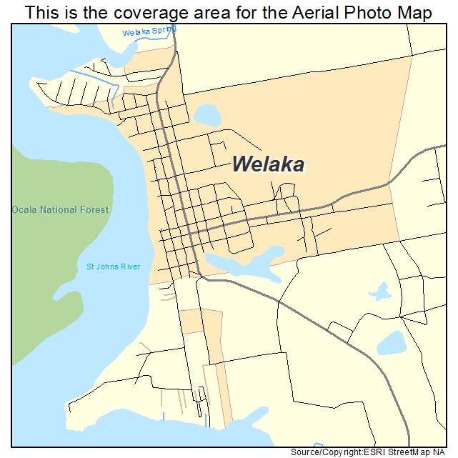 Welaka, FL location map 