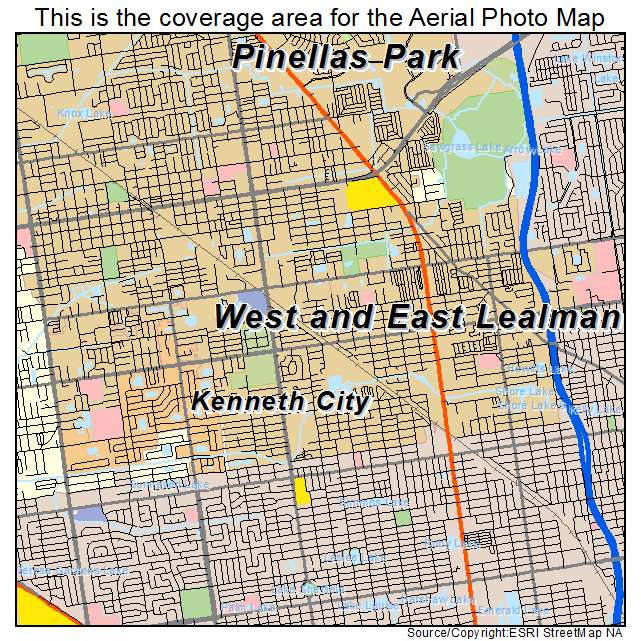 West and East Lealman, FL location map 