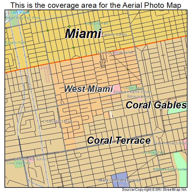 West Miami, FL location map 