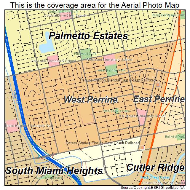 West Perrine, FL location map 