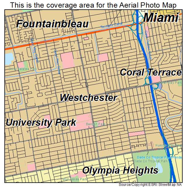 Westchester, FL location map 