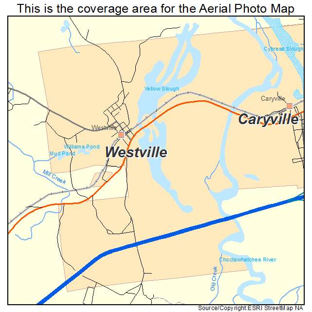 Westville, FL location map 