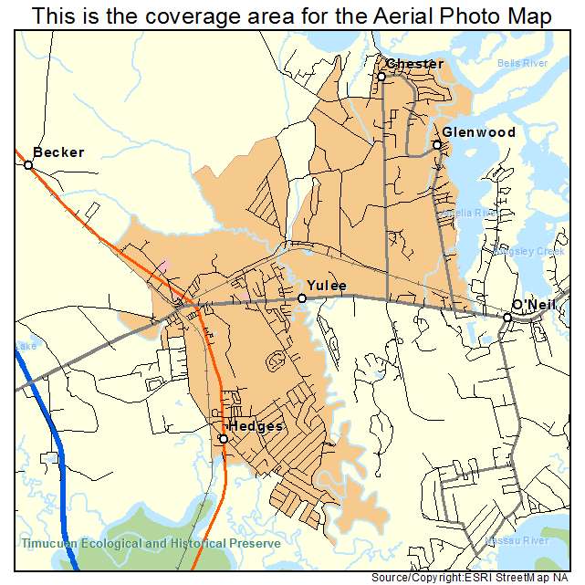 Yulee, FL location map 