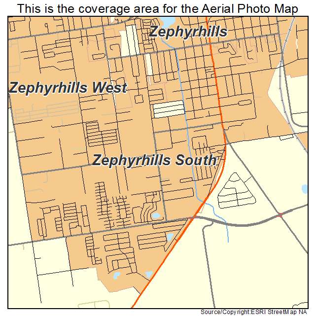 Zephyrhills South, FL location map 