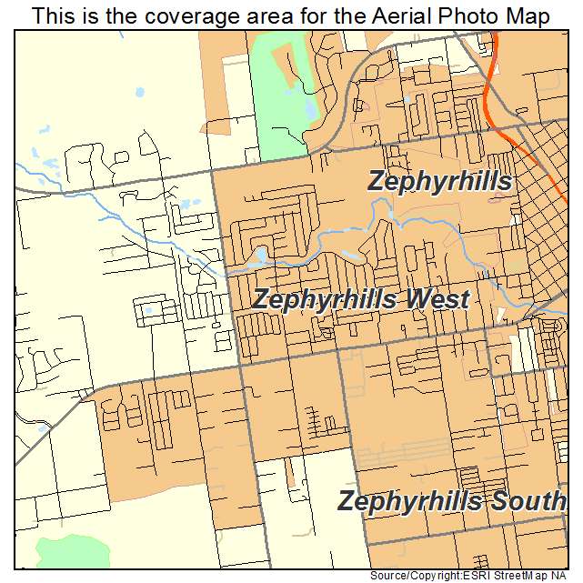 Zephyrhills West, FL location map 