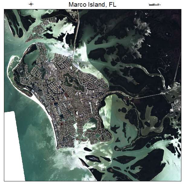 Marco Island, FL air photo map