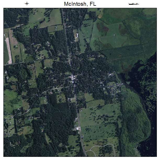 McIntosh, FL air photo map