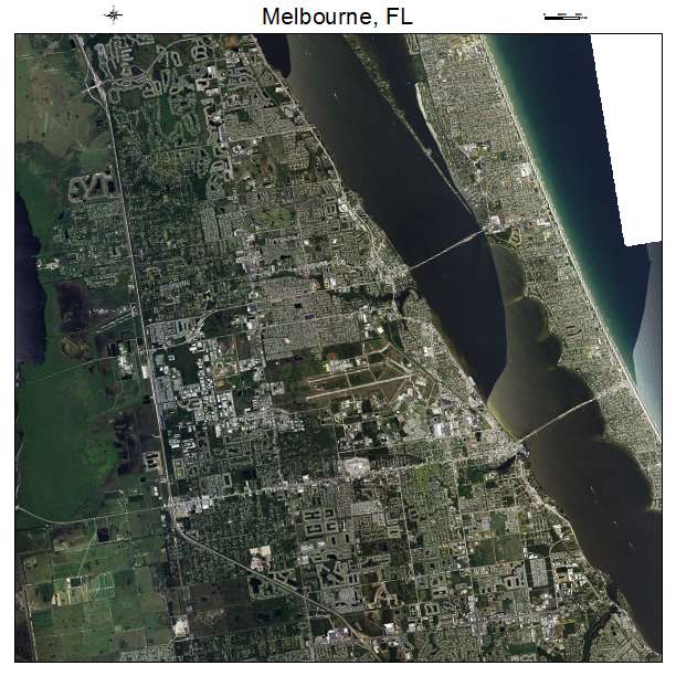Melbourne, FL air photo map