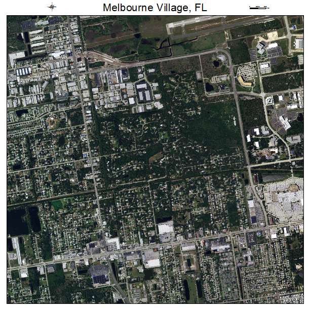 Melbourne Village, FL air photo map