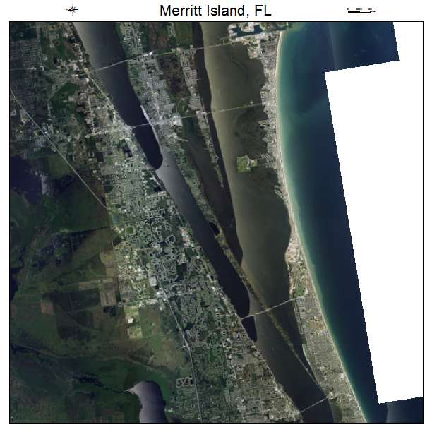 Merritt Island, FL air photo map