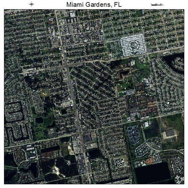 Miami Gardens, FL air photo map