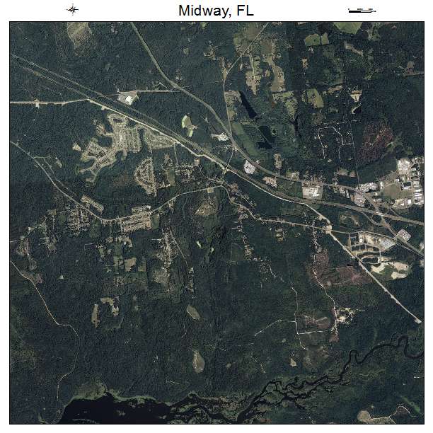 Midway, FL air photo map