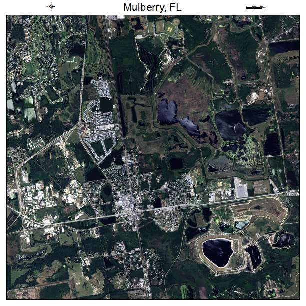 Mulberry, FL air photo map