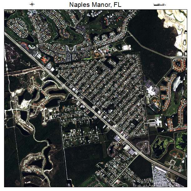 Naples Manor, FL air photo map