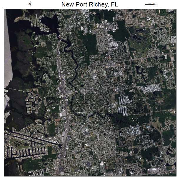 New Port Richey, FL air photo map