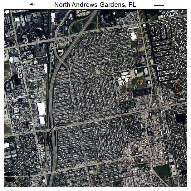 North Andrews Gardens, FL air photo map