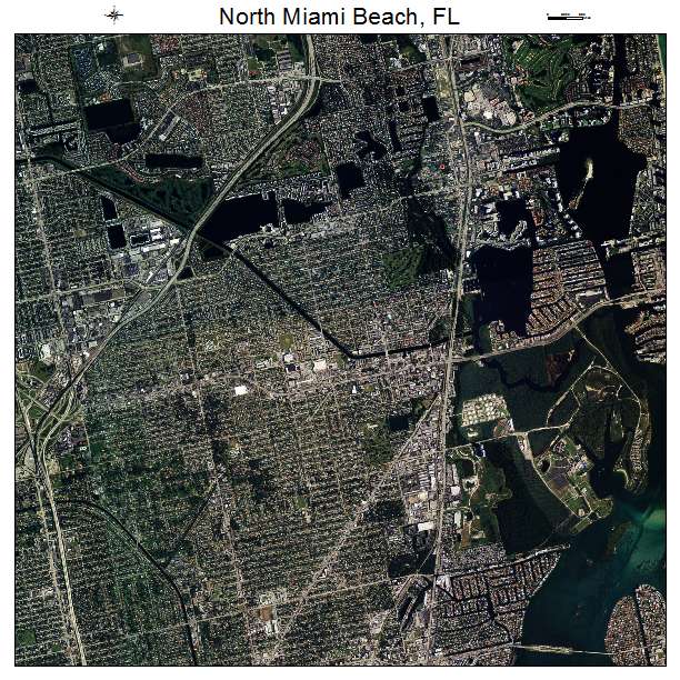North Miami Beach, FL air photo map