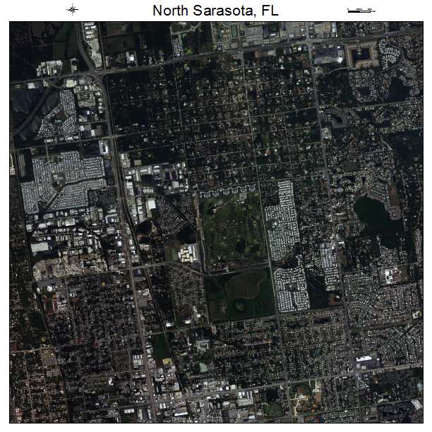 North Sarasota, FL air photo map