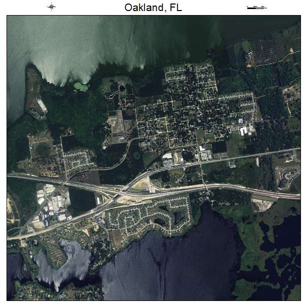 Oakland, FL air photo map