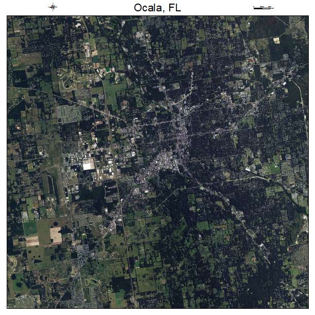 Ocala, FL air photo map