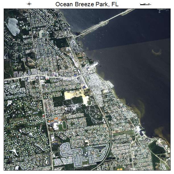 Ocean Breeze Park, FL air photo map