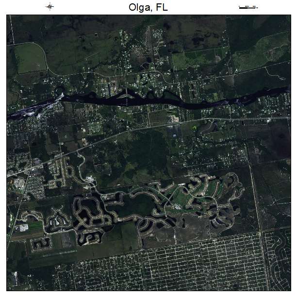 Olga, FL air photo map