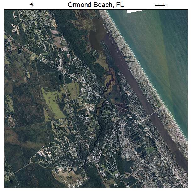 Ormond Beach, FL air photo map