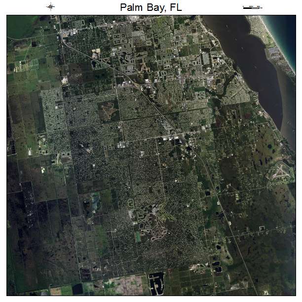 Palm Bay, FL air photo map