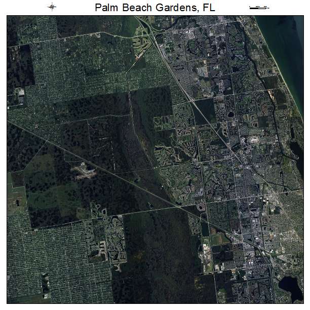 Palm Beach Gardens, FL air photo map