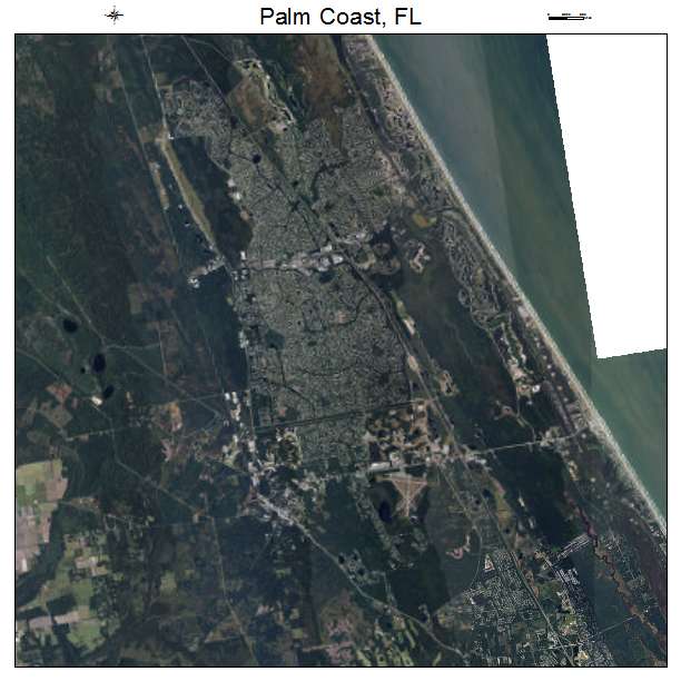 Palm Coast, FL air photo map