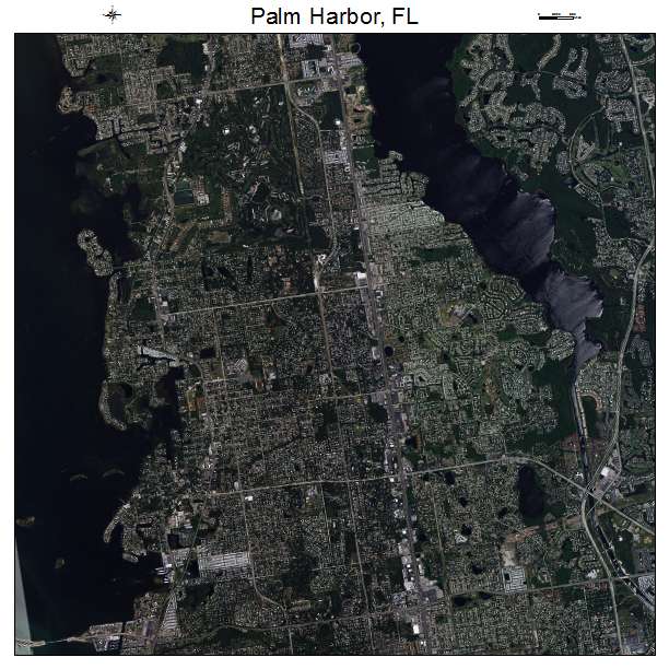 Palm Harbor, FL air photo map