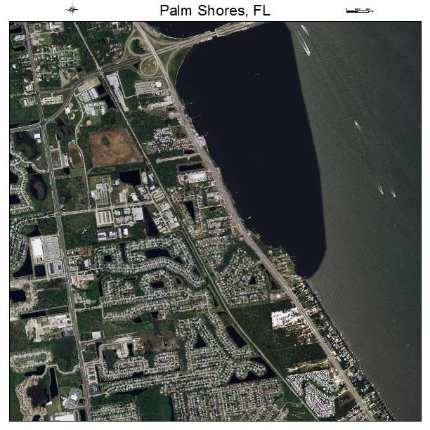 Palm Shores, FL air photo map