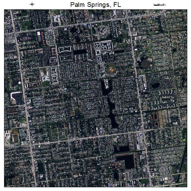 Palm Springs, FL air photo map