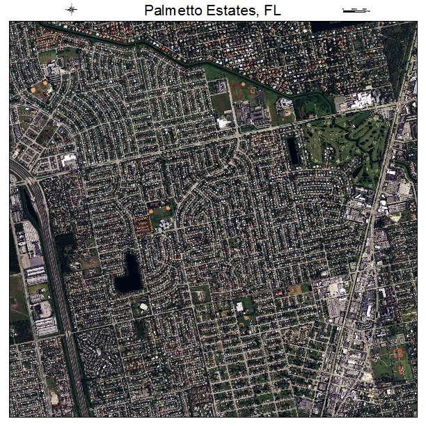 Palmetto Estates, FL air photo map