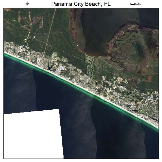 Panama City Beach, FL air photo map