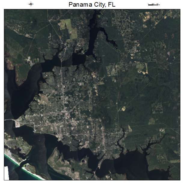 Panama City, FL air photo map