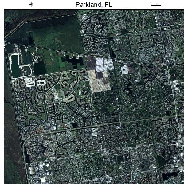 Parkland, FL air photo map