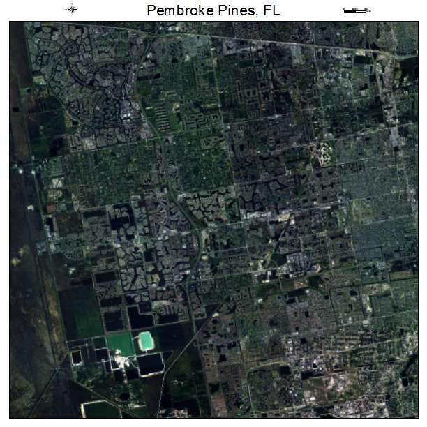 Pembroke Pines, FL air photo map
