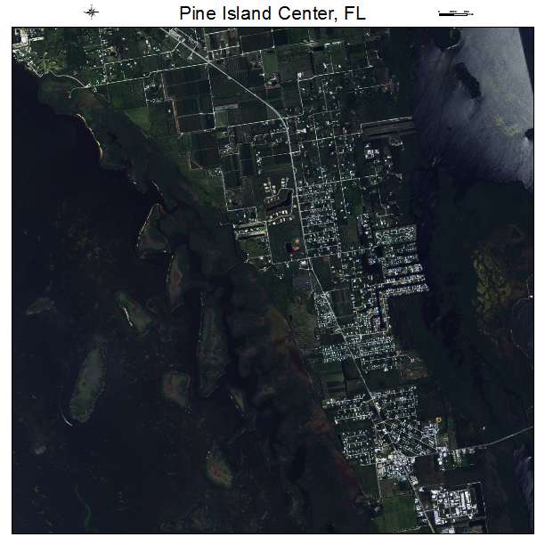 Pine Island Center, FL air photo map