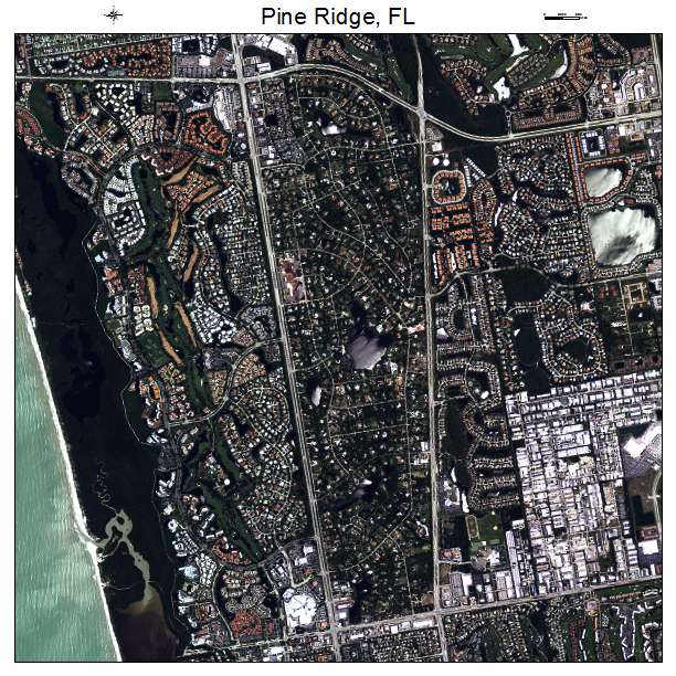 Pine Ridge, FL air photo map