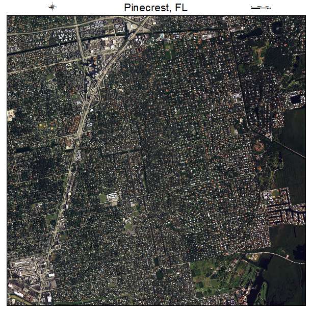 Pinecrest, FL air photo map
