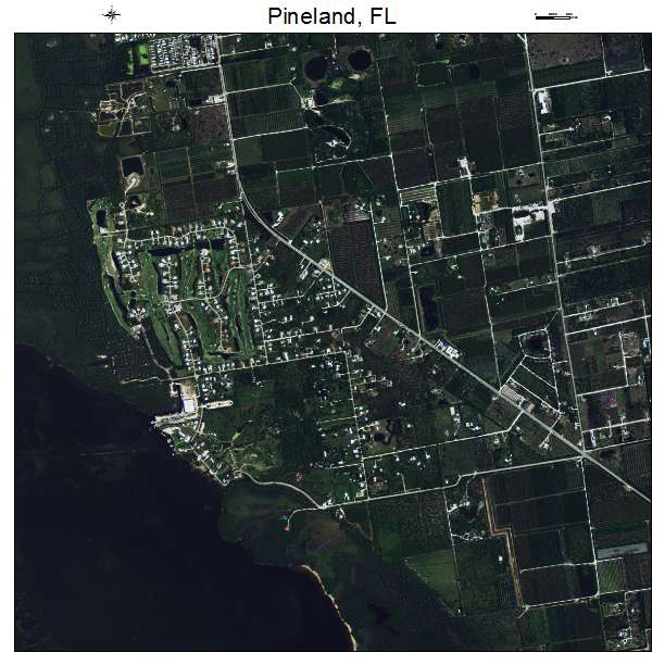 Pineland, FL air photo map