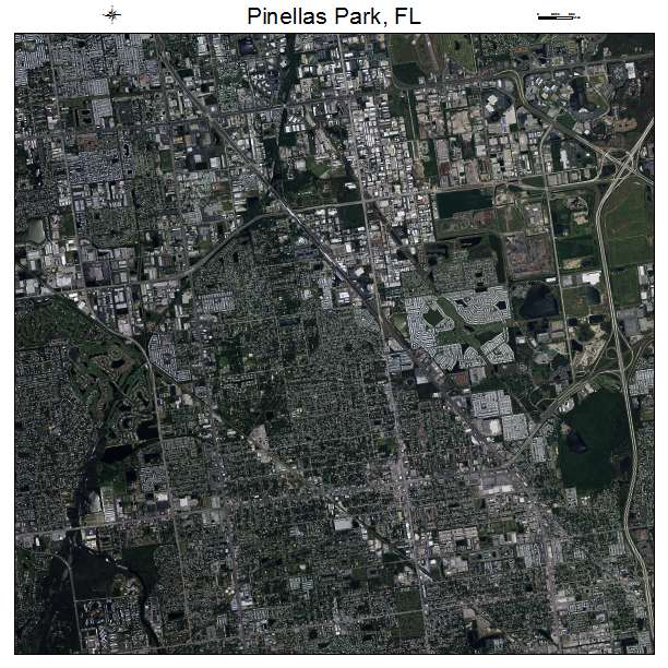 Aerial Photography Map of Pinellas Park, FL Florida