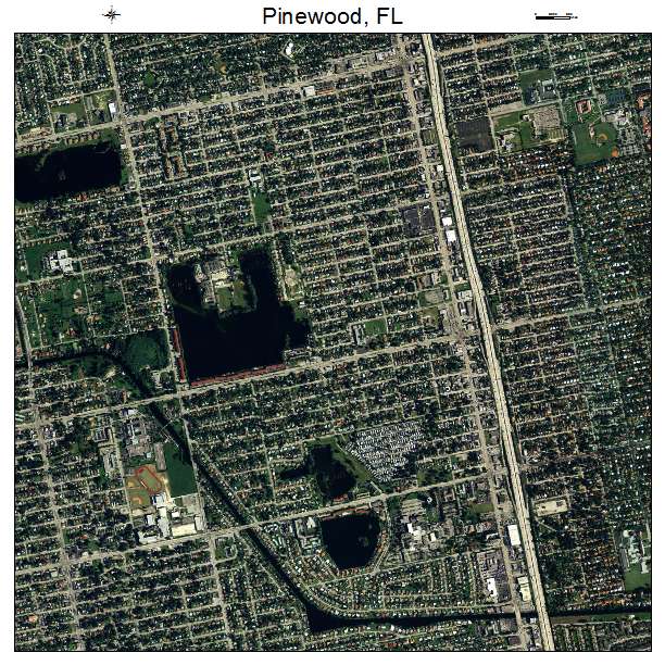 Pinewood, FL air photo map
