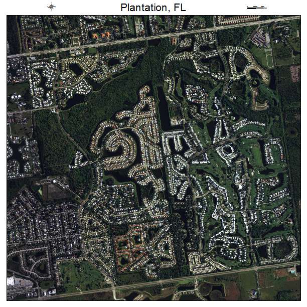 Plantation, FL air photo map