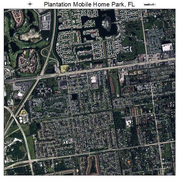 Plantation Mobile Home Park, FL air photo map